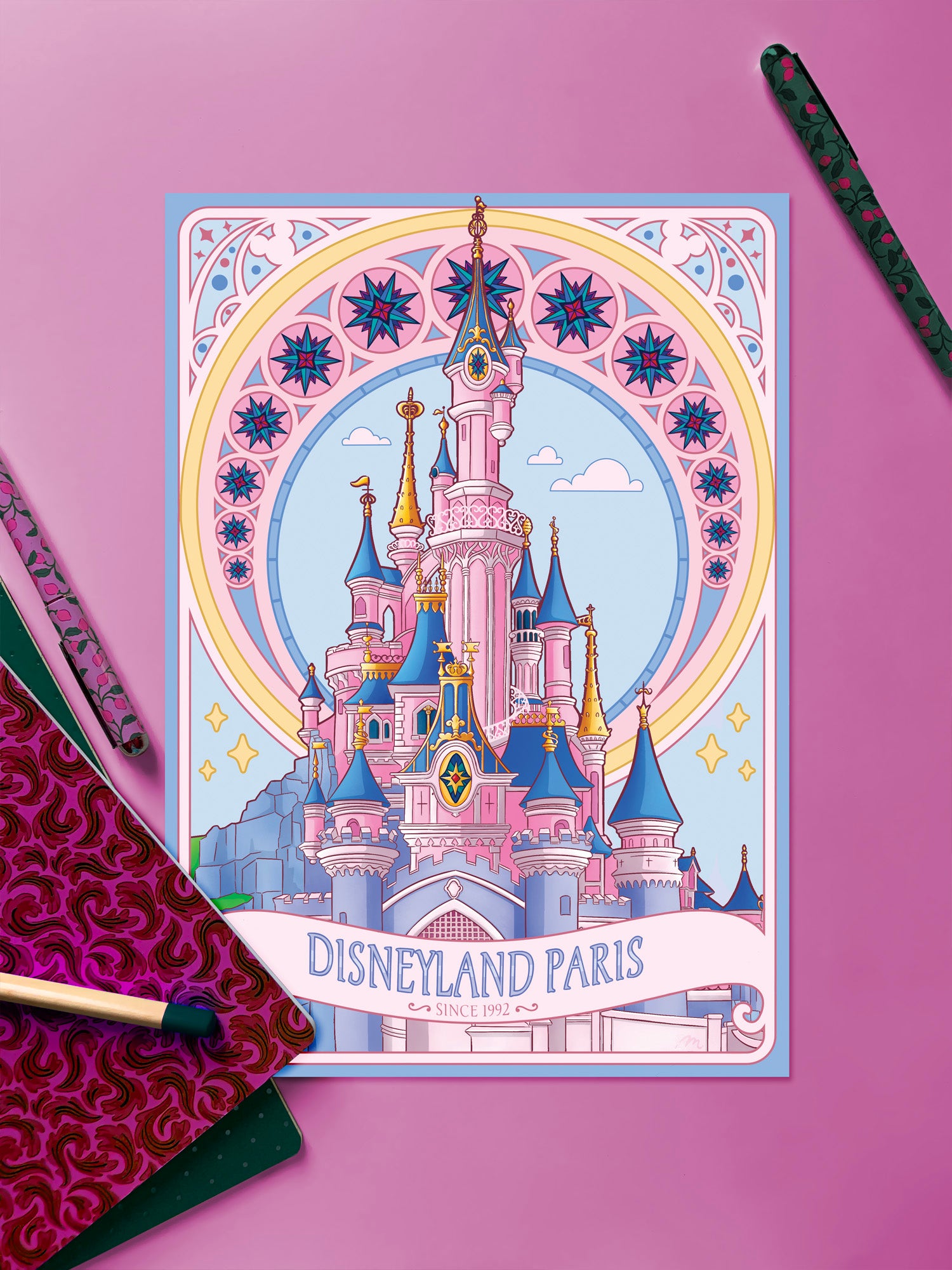 Château Disneyland Paris | Affiche, format A4, A5