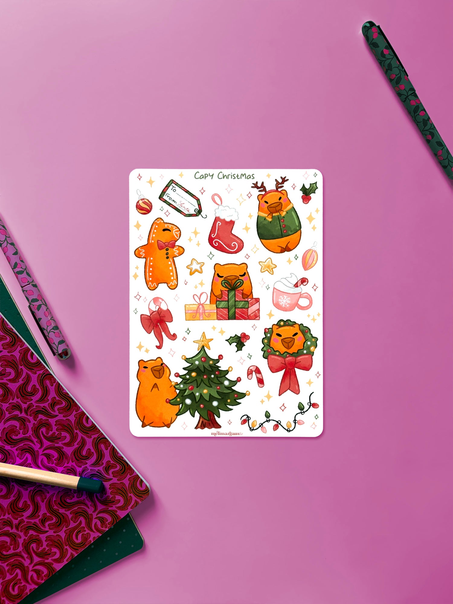 Capy Christmas | Stickersheet