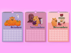 Carlos le Capybara | Calendrier 2026 FR