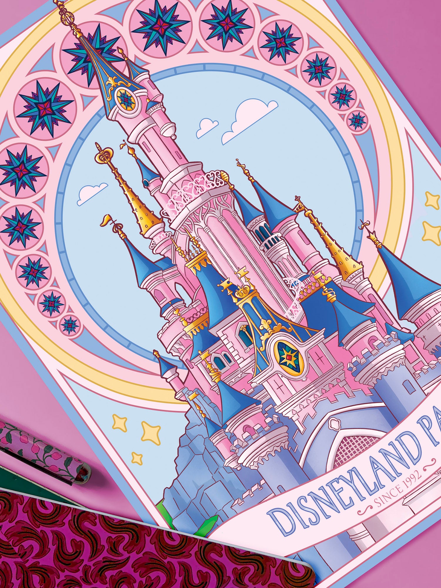 Château Disneyland Paris | Affiche, format A4, A5