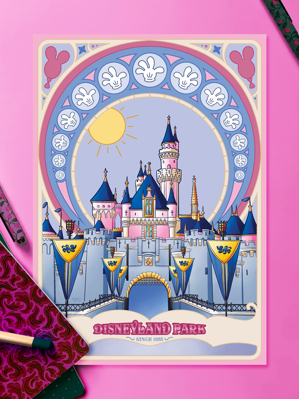 Château Disneyland Park Californie | Affiche, format A4, A5