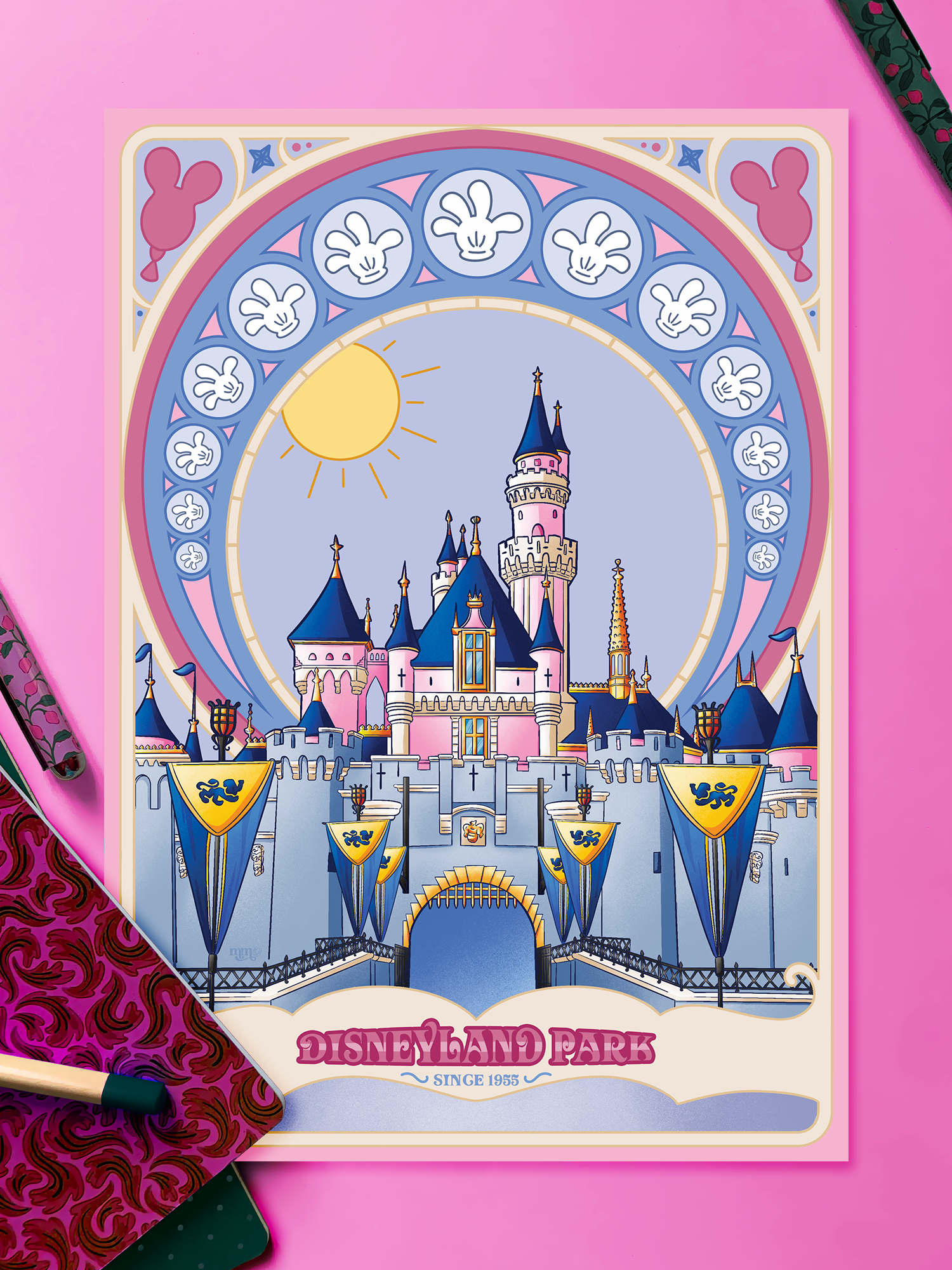 Château Disneyland Park Californie | Affiche, format A4, A5