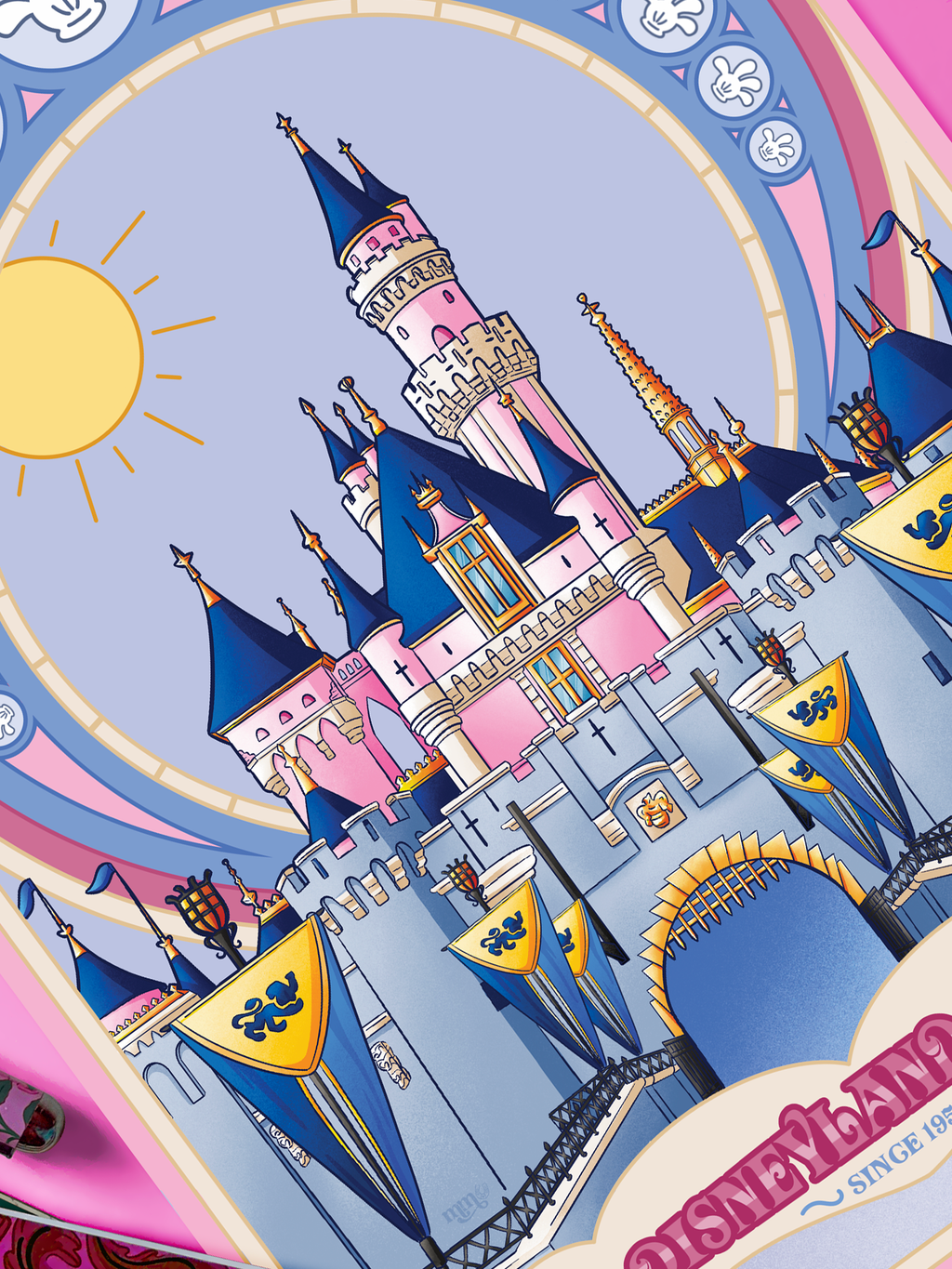 Château Disneyland Park Californie | Affiche, format A4, A5