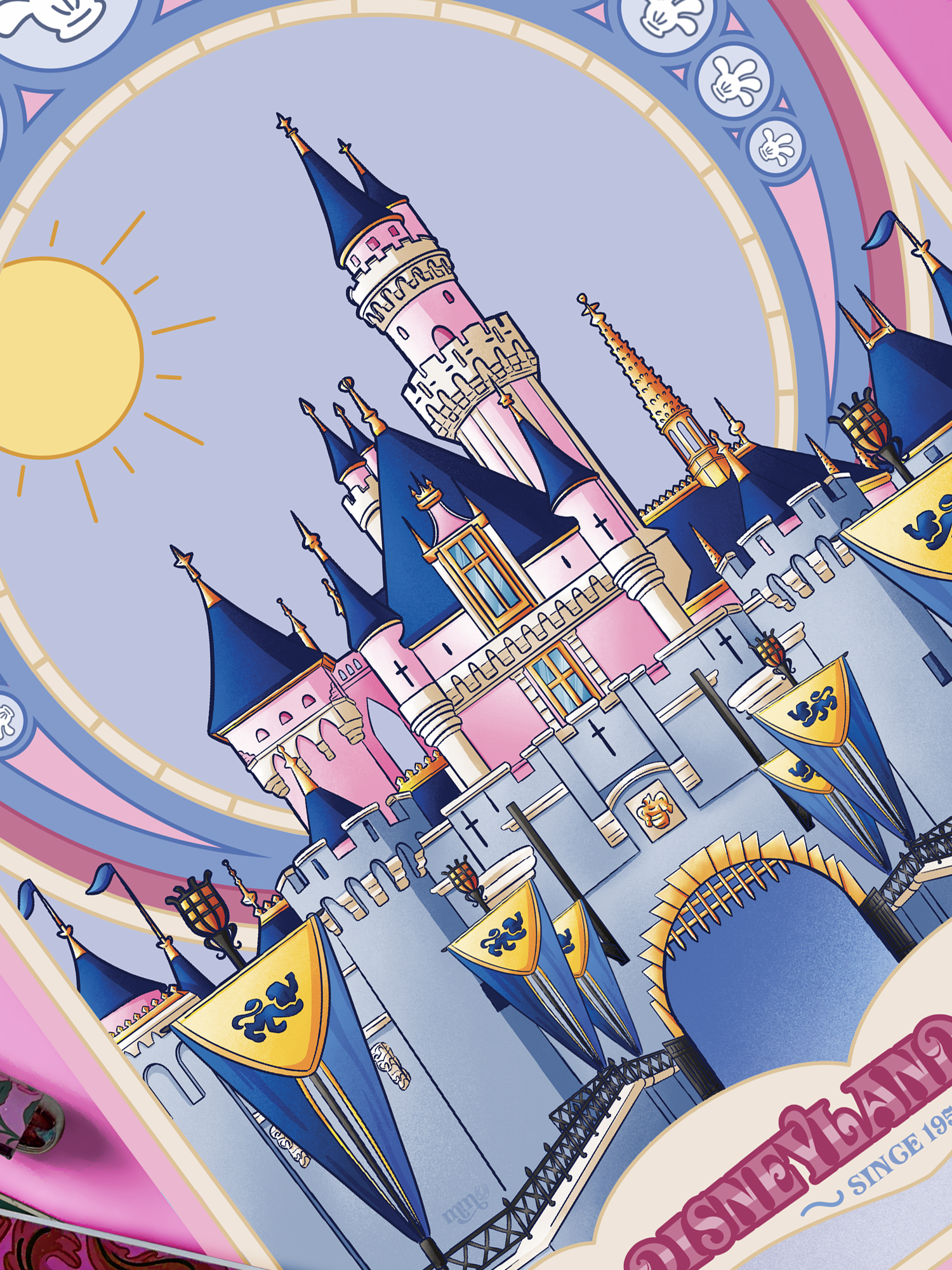 Château Disneyland Park Californie | Affiche, format A4, A5