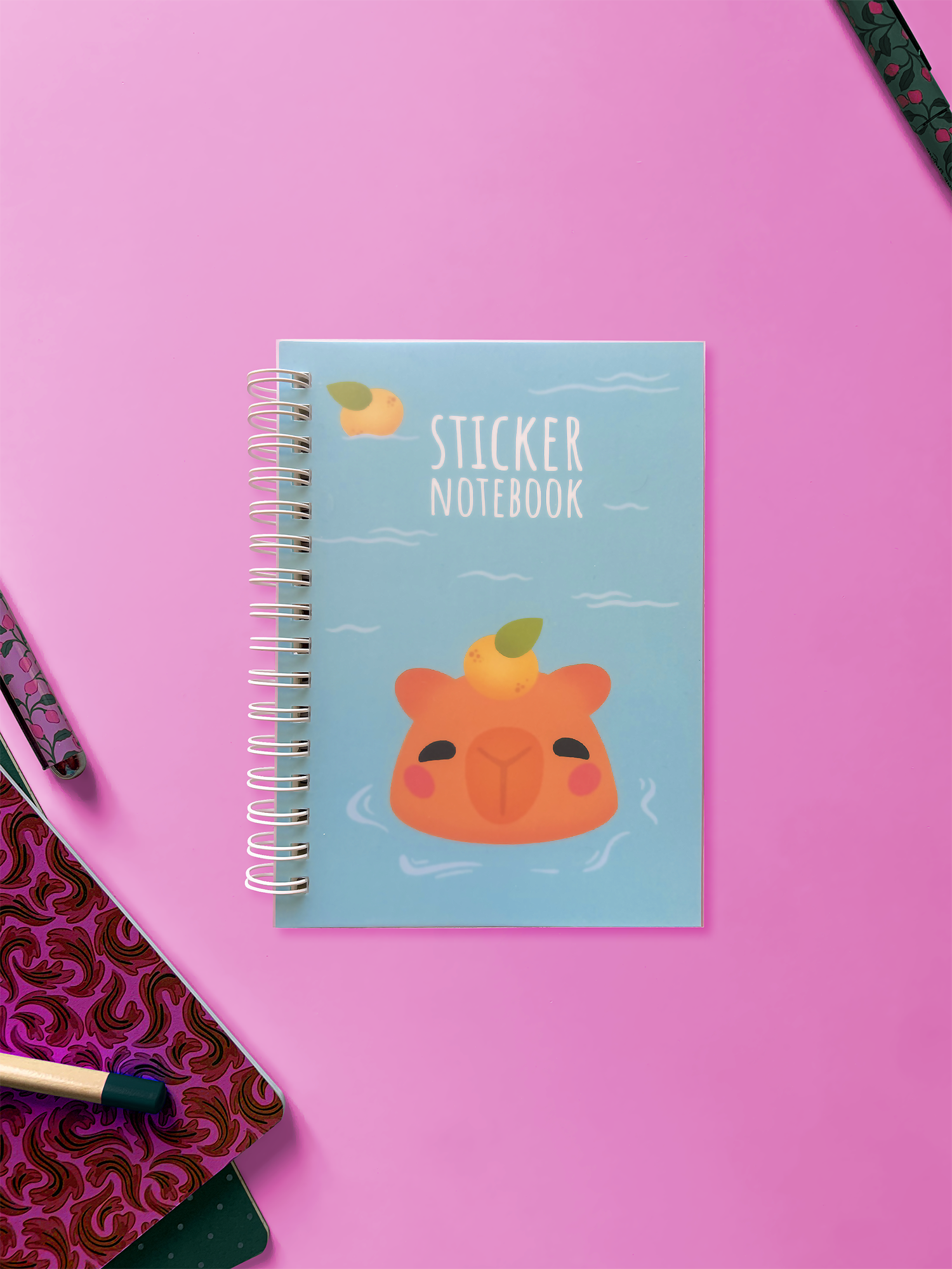 Capybara Onsen | Sticker Book, 50 Reusable Sheets