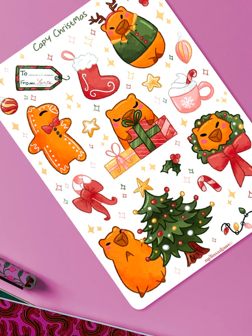 Capy Christmas | Stickersheet