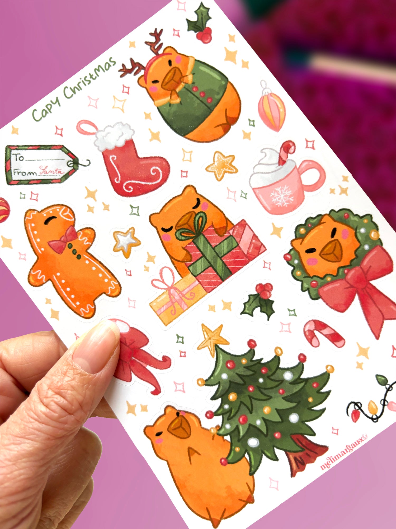 Capy Christmas | Stickersheet