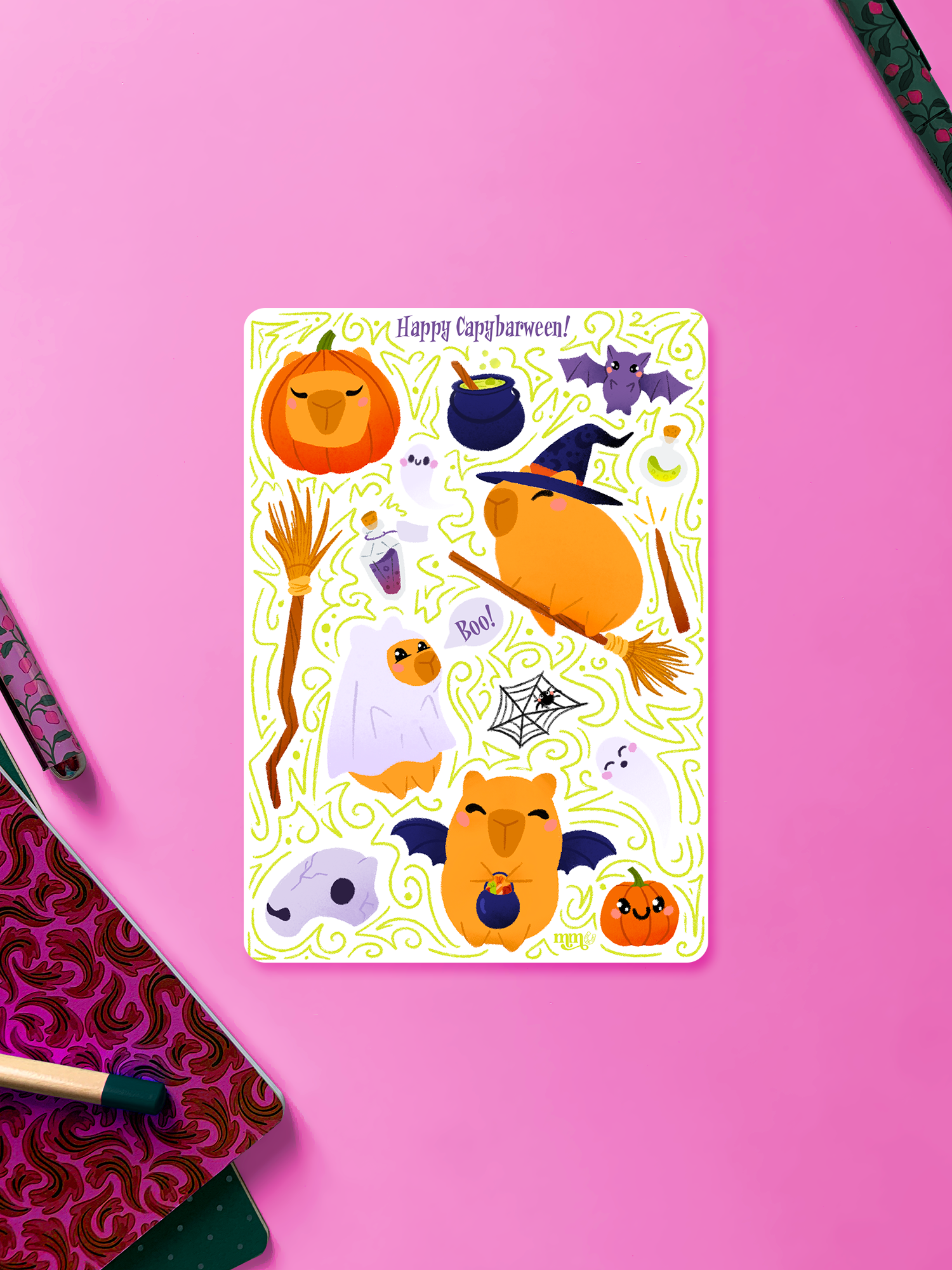 Happy Capybarween ! | Stickersheet