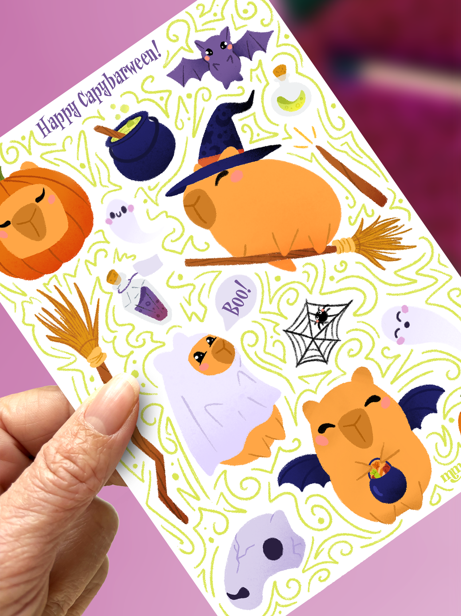 Happy Capybarween ! | Stickersheet