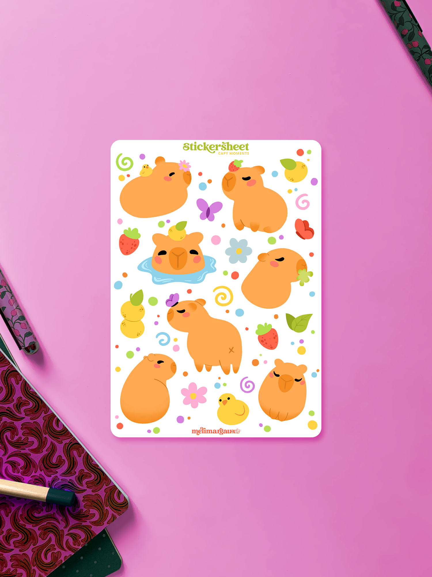 Capy Moments | Stickersheet – Melimargaux Shop
