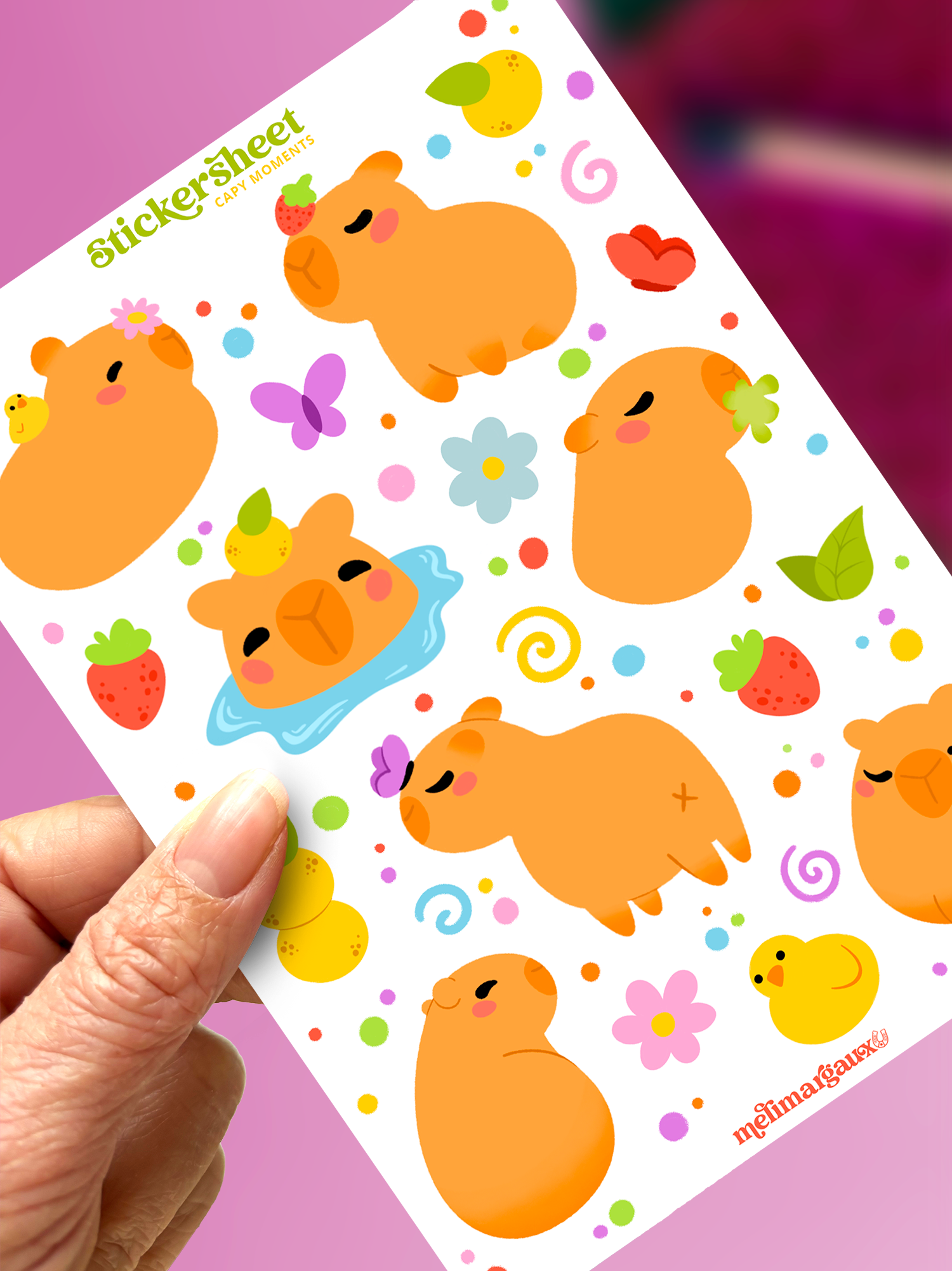 Capy moments | Stickersheet
