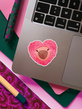 Carlos the Capybara, Heart Hat | Sticker