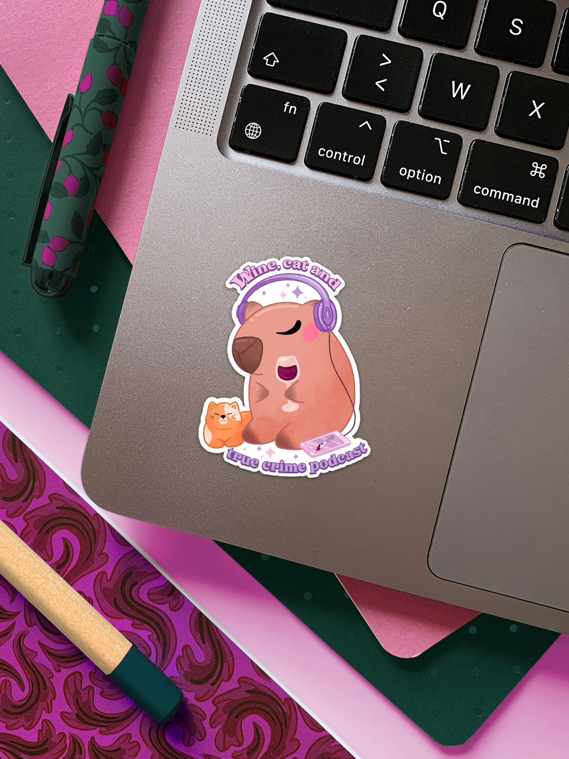 Vine, cat and True Crime Podcast   | Sticker