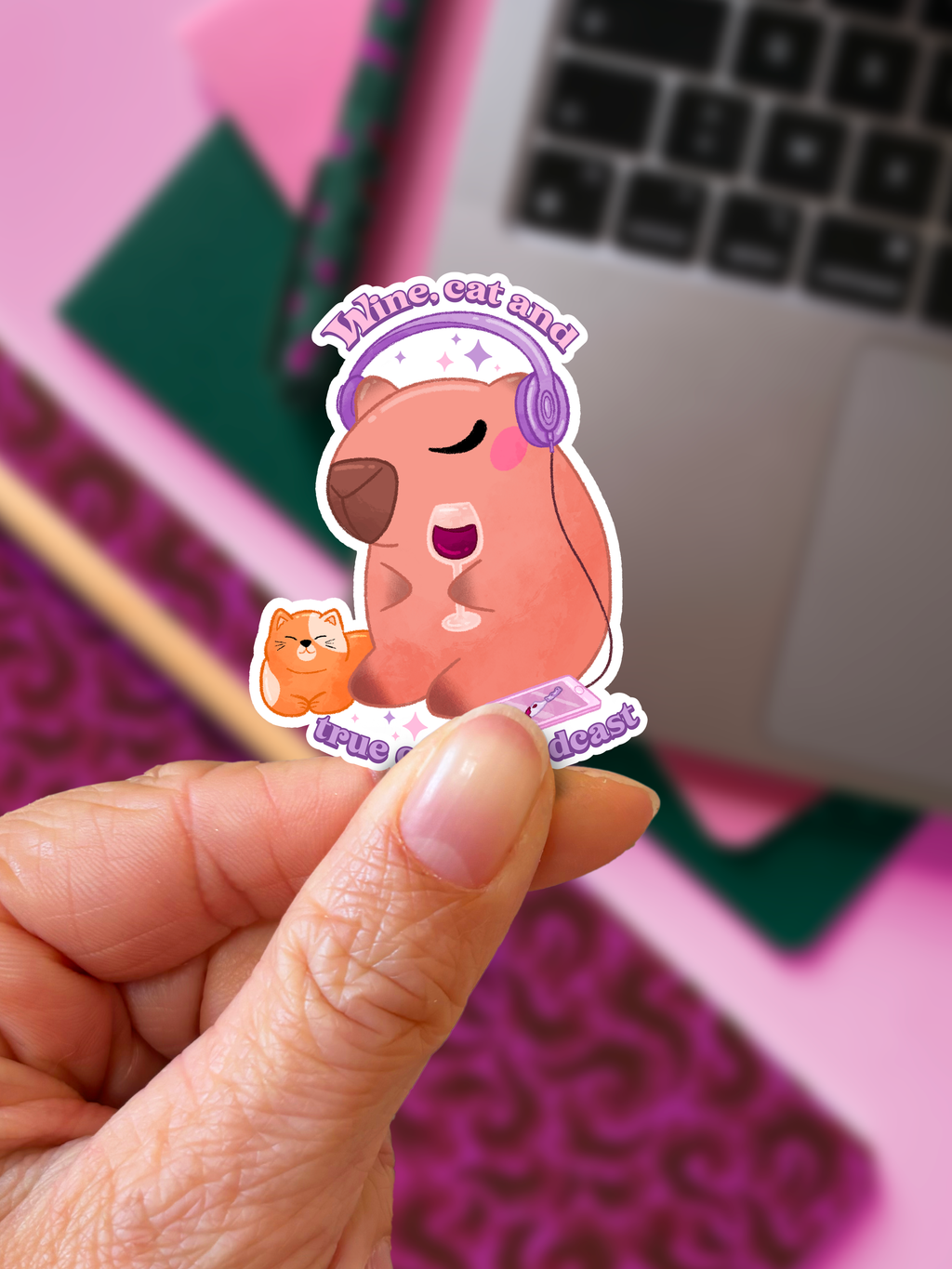 Vine, cat and True Crime Podcast   | Sticker