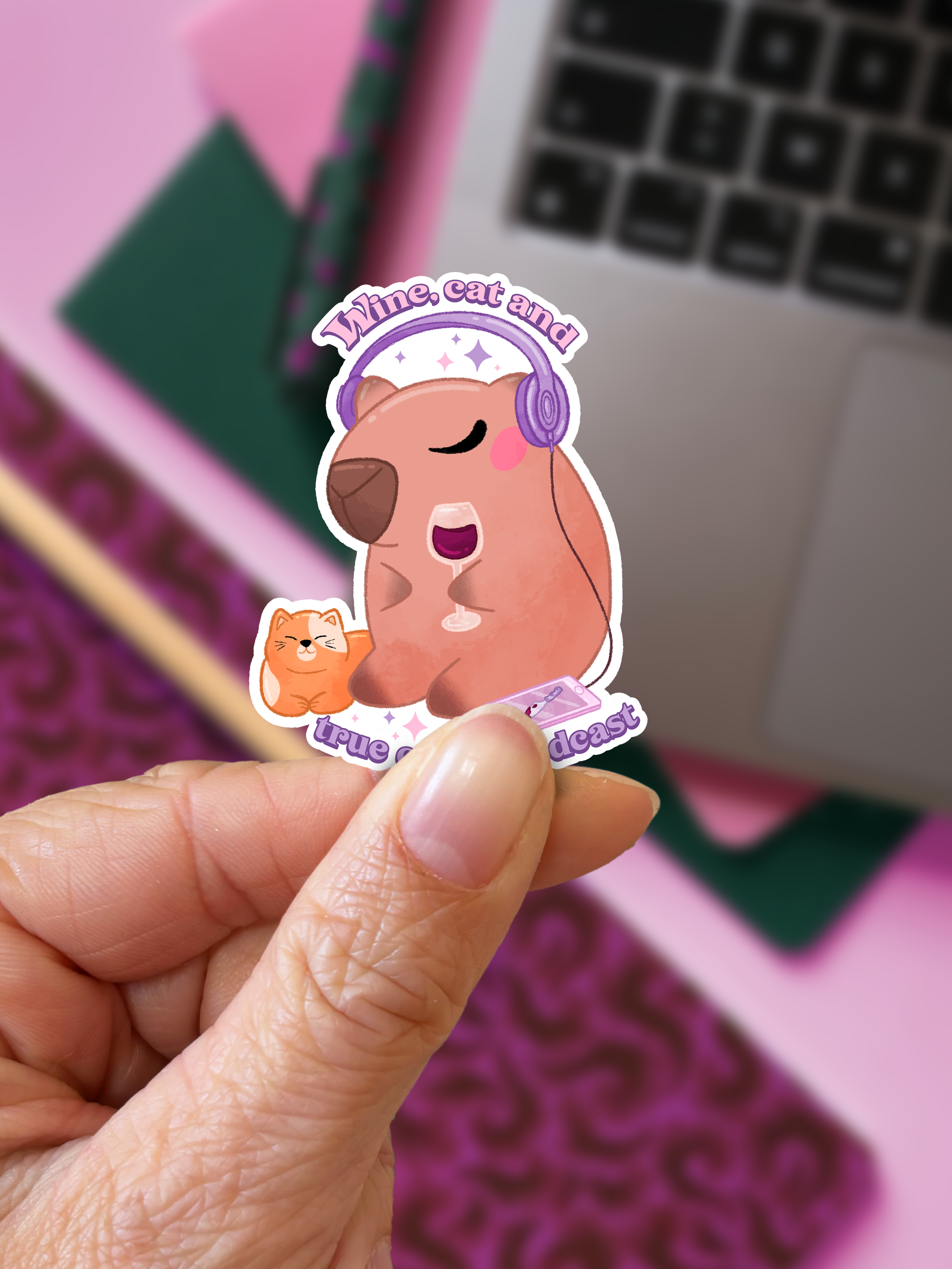 Vine, cat and True Crime Podcast   | Sticker