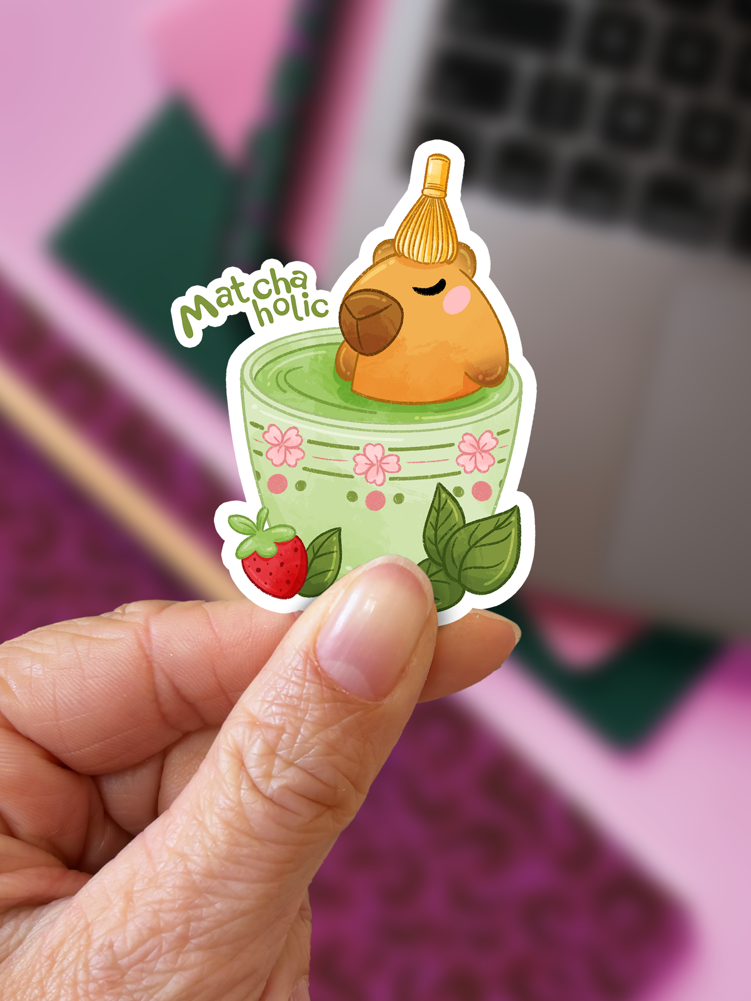 Matchaholic | Sticker