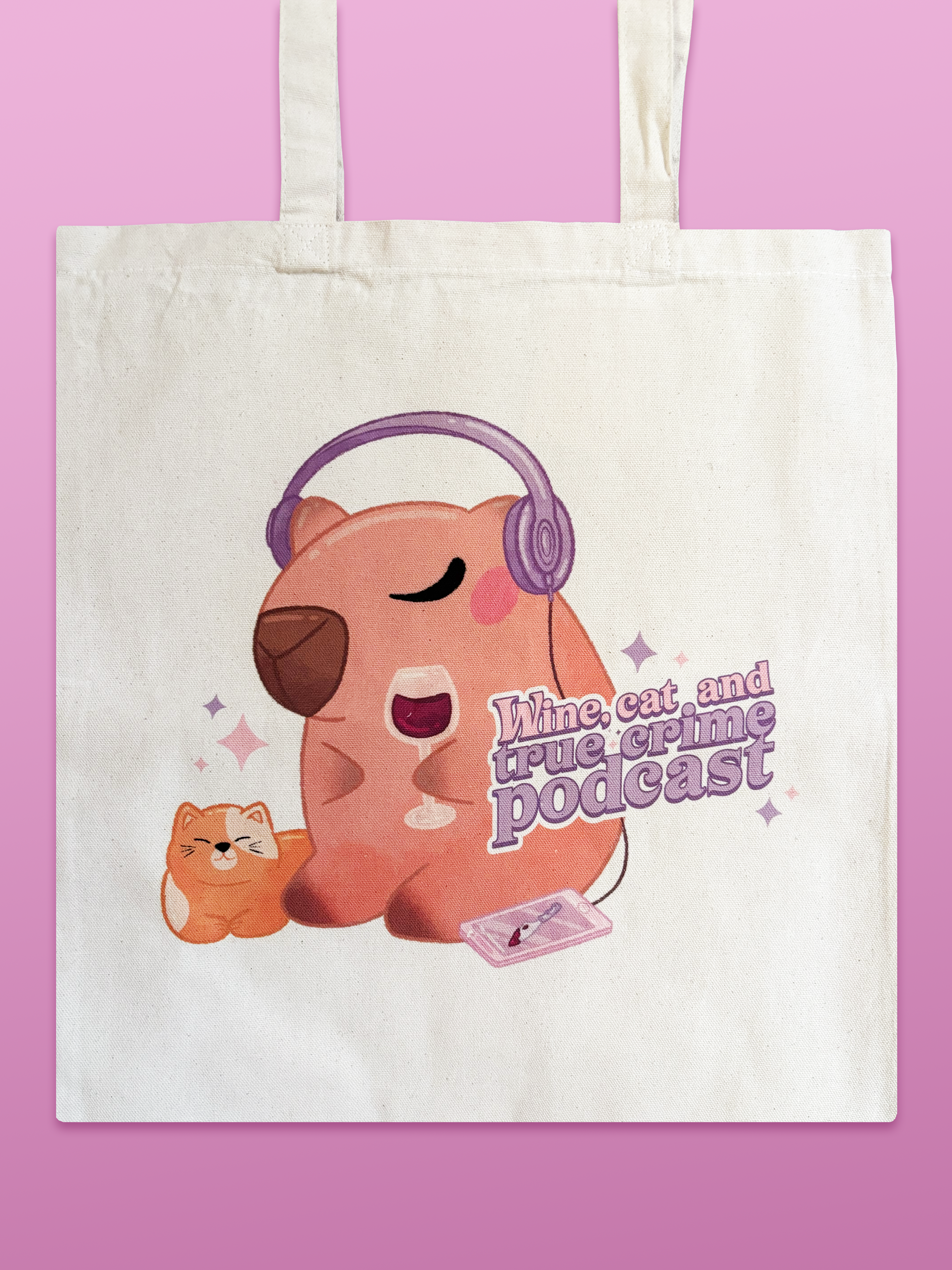 Vine, Cat and True Crime Podcast | Tote Bag