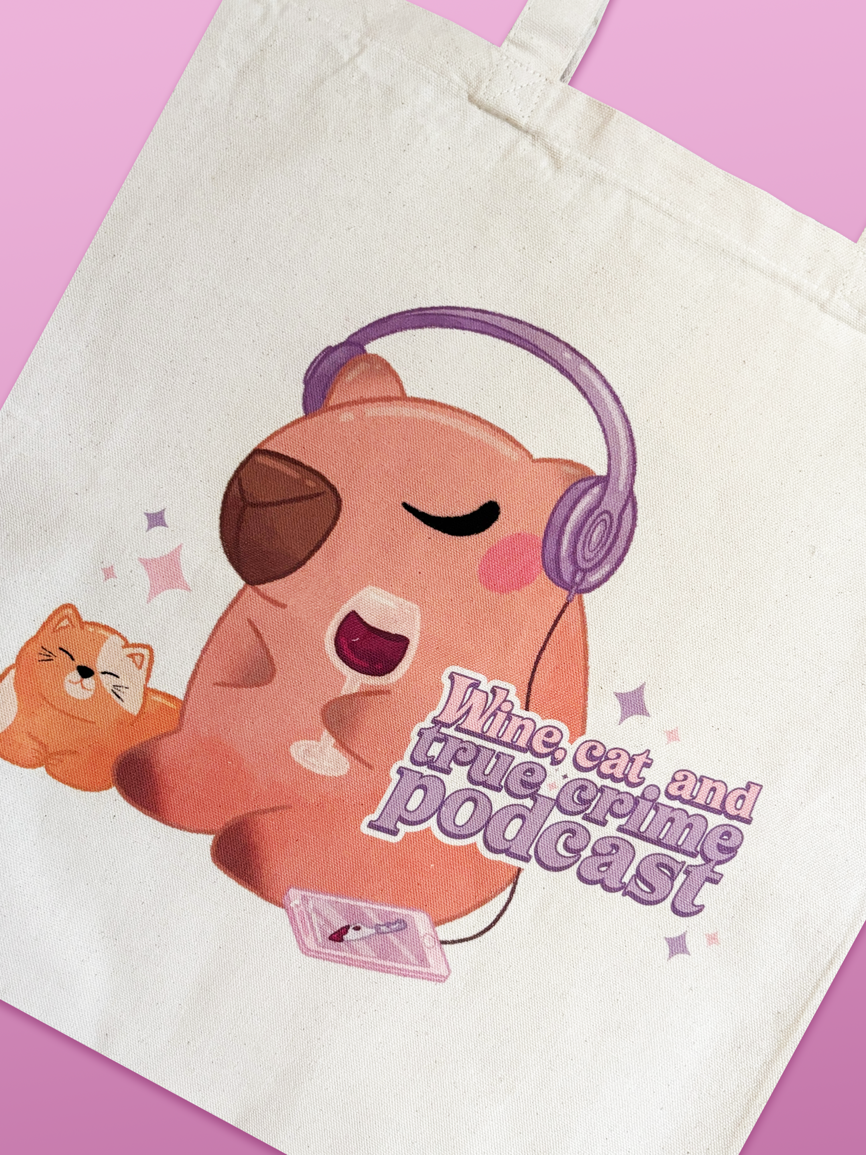 Vine, Cat and True Crime Podcast | Tote Bag
