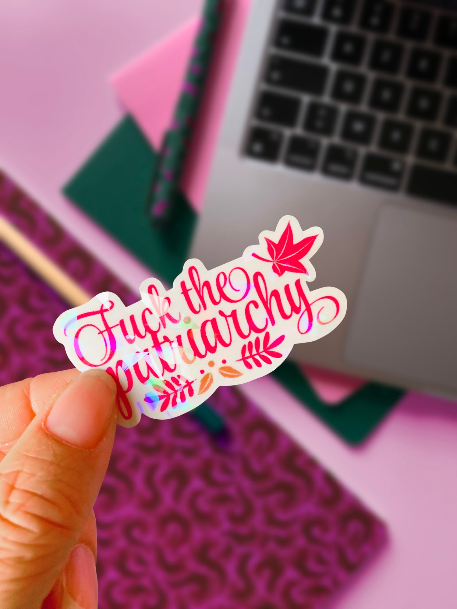 Fuck the Patriarchy | Sticker holographique